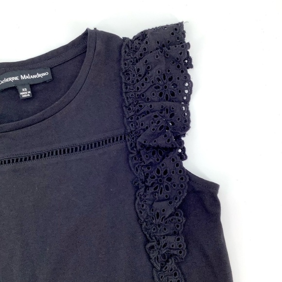 Catherine Malandrino Women's Black Sleeveless Top Size XS Casual Modern - Picture 2 of 11